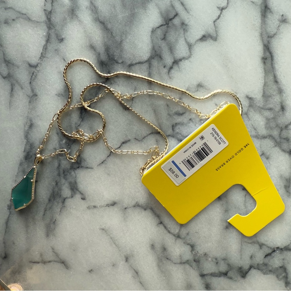 Kendra Scott 14K Gold Over Brass Jesse MultiStrand Necklace -Cat's Eye Glass NWT - Picture 5 of 9